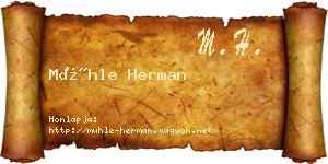 Mühle Herman névjegykártya